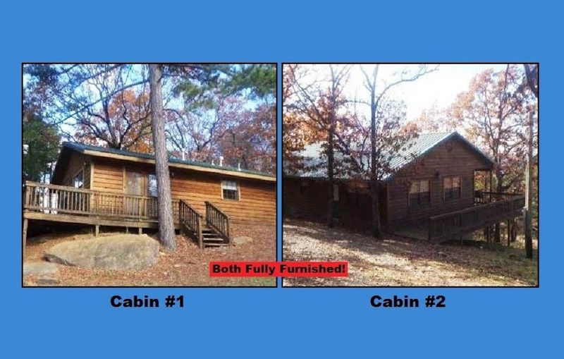 2 Quiet Log Cabin Homes! 42949 Hideaway Ln, Heavener OK